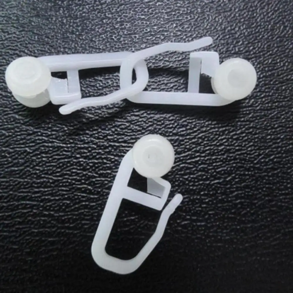 50pcs Ball Track Plastic Curtain Decor White Blindings Sliding tool Curtain Accessories Curtain Hook Curtain Hanging Ring