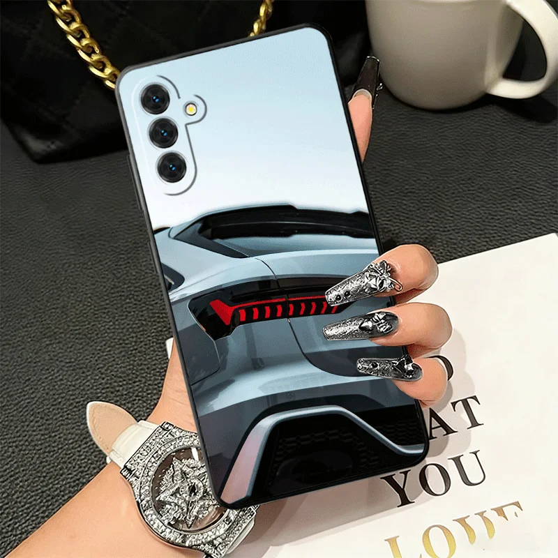 Sporty Soft Silicone Phone Case with Car-Inspired Design