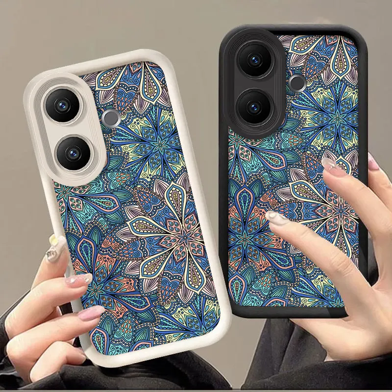 Floral Pattern Flexible Silicone Protective Phone Case