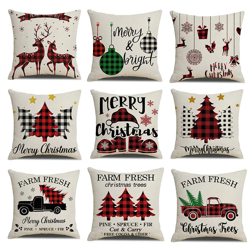 MerryChristmasDecorationsforHomeXmasCushionCoverChristmas