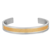  Hip Hop Stainless Steel Men Bangle Bracelet Titanium Adjustable Open Cuff Charm Bangle Jewelry Pulseras Ombre Punk Jewelry 