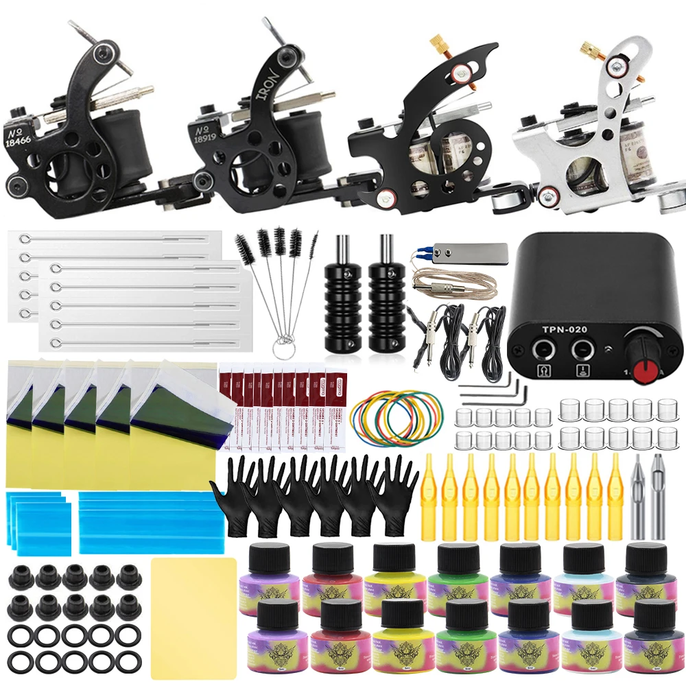 Dragonhawk Coils Tattoo Machines Kit Complete Power Supplies Body Arts  Supplies Tattoo Supplies Ink Set Tattoo Kit Professional - Tattoo Kits -  AliExpress