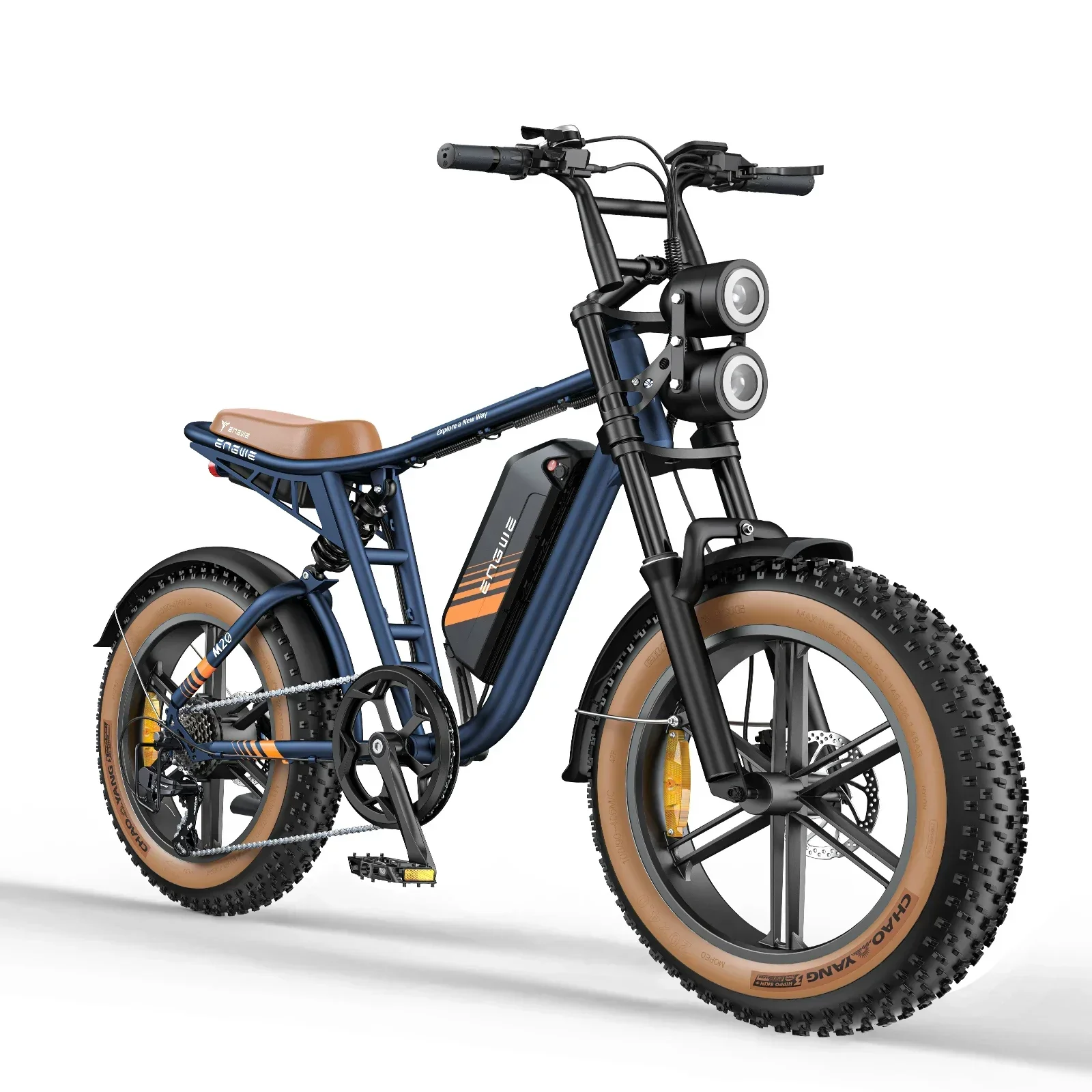 Engwe M20 2.0 1200W Fat Bike 52V Bici Elettrica Dual Battery 31.2Ah Electric Motor Bike Motorcycle Dirt Ebike city fatbike