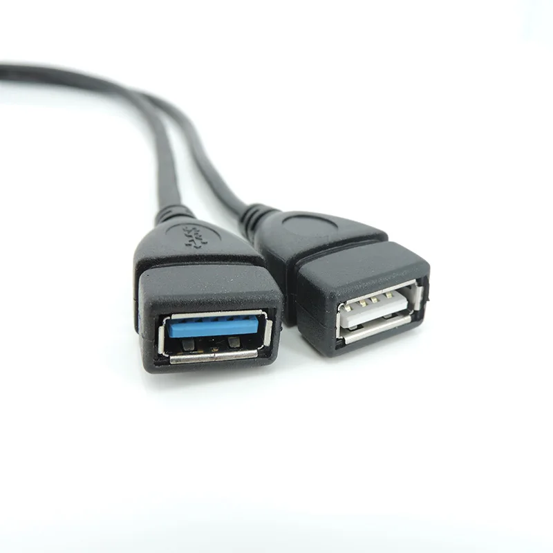 듀얼 USB 암 데이터 허브 전원 어댑터, Y 분배기, USB 충전 전원 케이블 코드, 익스텐션 케이블, USB 3.0 A, 1 수-2