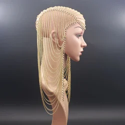 Elegant Tassel Head Chain Hair Jewelry for Women - Luxury Punk Hair Accessory for Parties and Weddings (Silver)