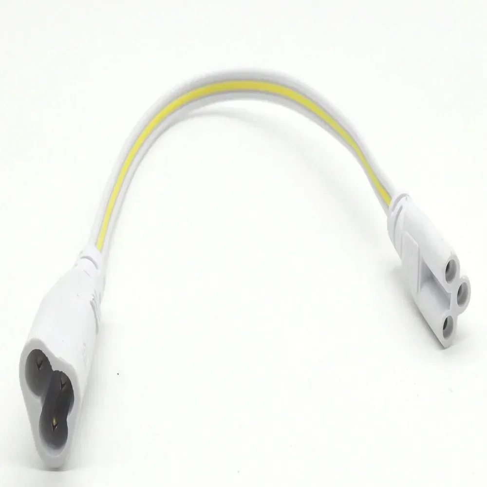 White PVC Plastic LED Lamp Connecting Wire Copper 3Pin