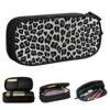 Classic Snow Leopard Print Pencil Case Animal Skin Pencilcases Pen Box Kids Big Capacity Bags Students School Gifts Stationery 1