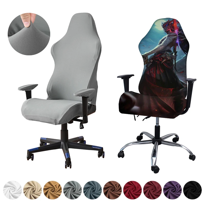 Elastic Spandex Office Chair Slipcover - Chair Protection for Armchairs & Gaming Chairs