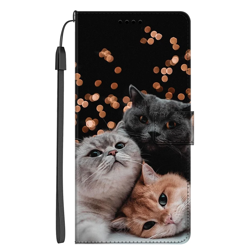 Luxury Leather Wallet Stand Flip Cover - Premium Card Holder Book Design