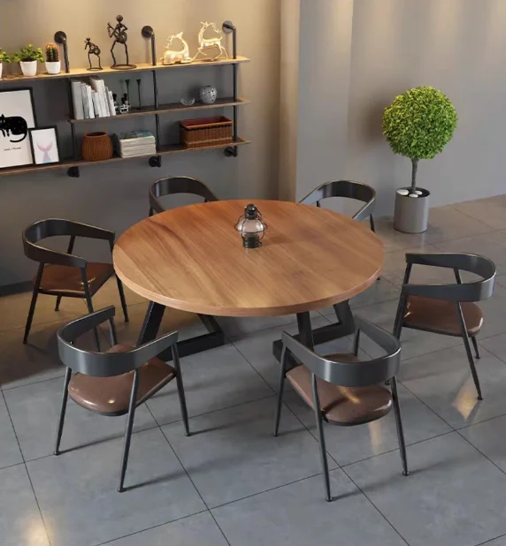 Round T And 6 Chairs