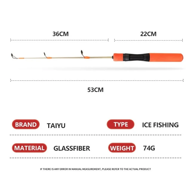 TAIYU Winter Ice Fishing Rod Set With Fishing Wheel And Fishing