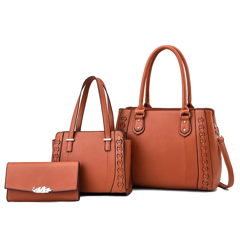 New High Capacity And Fashionable Quality Handheld Shoulder Bag Cross Body Mother Bag Three Piece Set