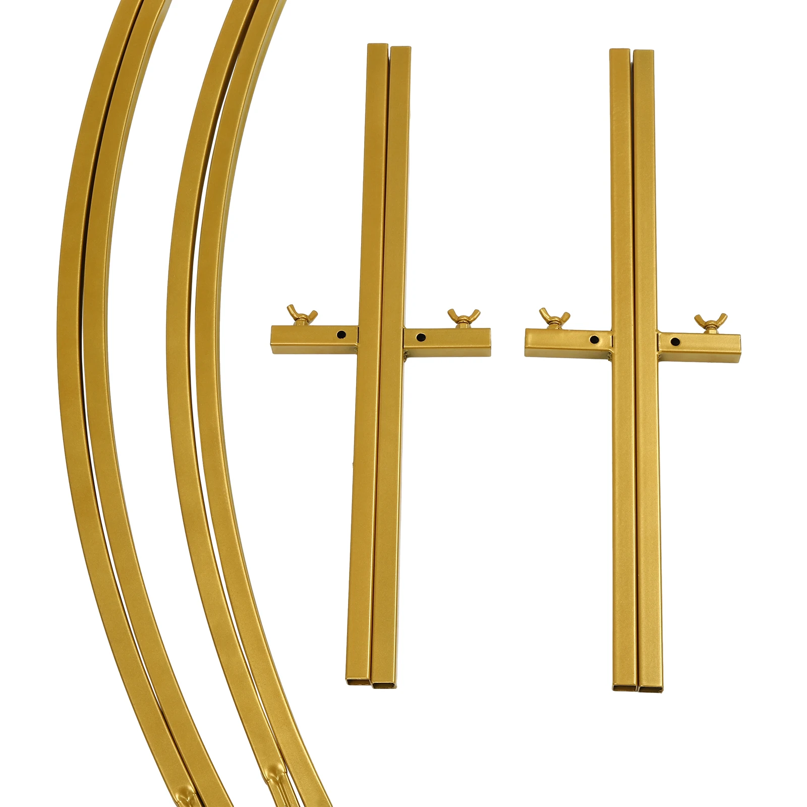 Metallbogen-Hintergrundständer, 2er-Set, Hochzeitsbogen-Ständer-Hintergrund, gewölbter Rahmen für Hochzeitszeremonie, Geburtstagsfeier, Fotokabine – Detail 4