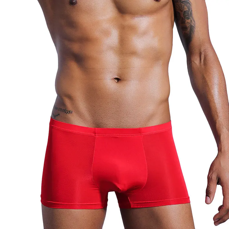 ZAIGELUO Boxer da uomo in seta di ghiaccio, biancheria intima ZAIGELUO Boxer da uomo in seta di ghiaccio, biancheria intima