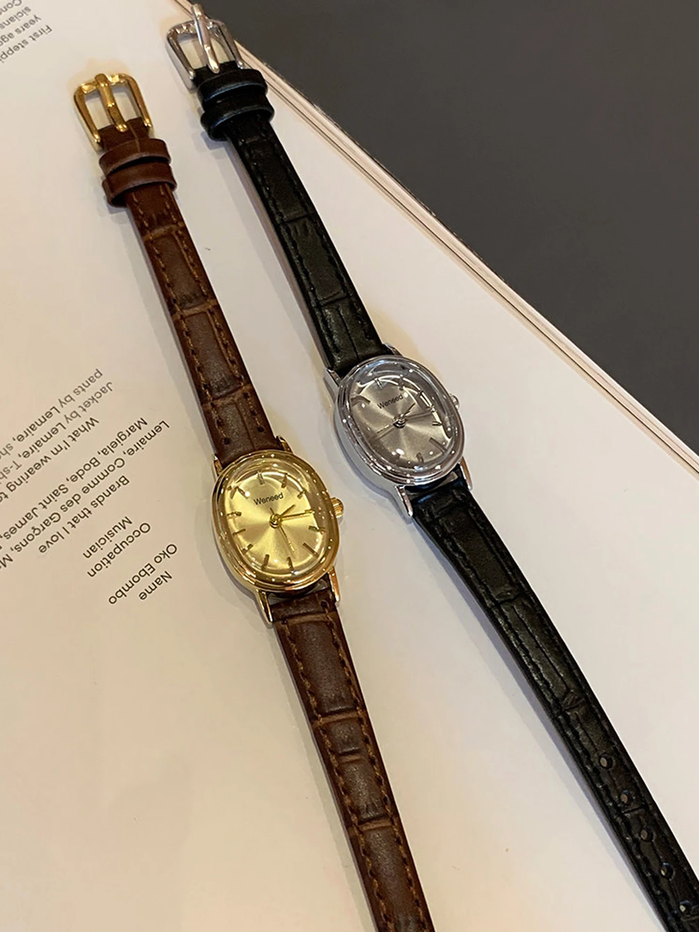 New Luxury Vintage Watch for Women Elegant Brown Leather Strap Quartz Watches with Waterproof, Perfect for Pairing with Dresses - 5