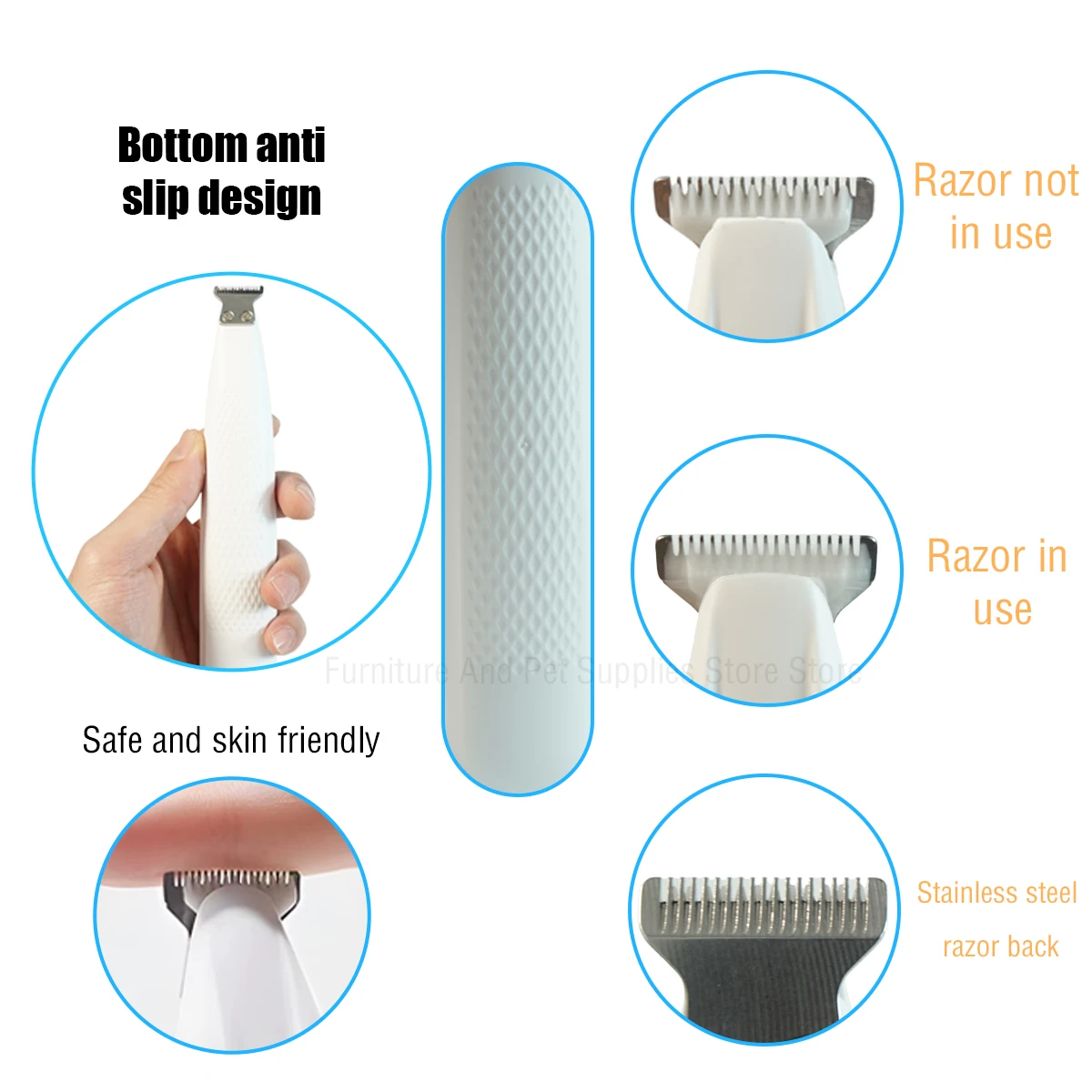 Waterproof Dog Paw Trimmer with LED Light & Display – Pet Hair Clippers for Grooming 3