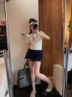 2024 Women's Summer T-shirt Fashion Top Elegant Short Sleeve Classic Fried Dough Twists POLO Collar College Fashion Top - Image 3
