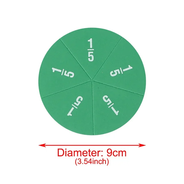 51PC Circular Numbered Fractions Mathematics Teaching Tool EVA Round Shape Fractions Instrument Montessori Educational Math Toys 5