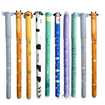 4/8 pezzi colori penne gel cancellabili con inchiostro cancellabile colori penna animale carino punta da 0,6 mm penne a sfera fini per regalo ufficio scolastico