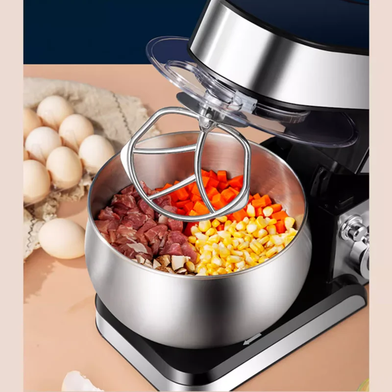 Electric Stand Food Mixer Stainless Steel Chef Machine 5L Bowl Cream Blender Knead Dough Cake Bread Whisk Egg Beater 5