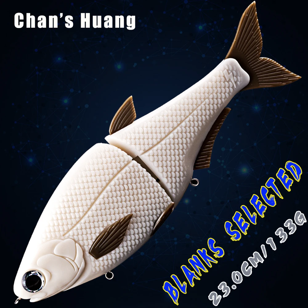 1Pcs Chan's Huang Big Game Glide Bass Fishing Lures 23cm 133g Slow Sink Unpainted Blank Swimbait Fishing Tackle for DIY fishing lure