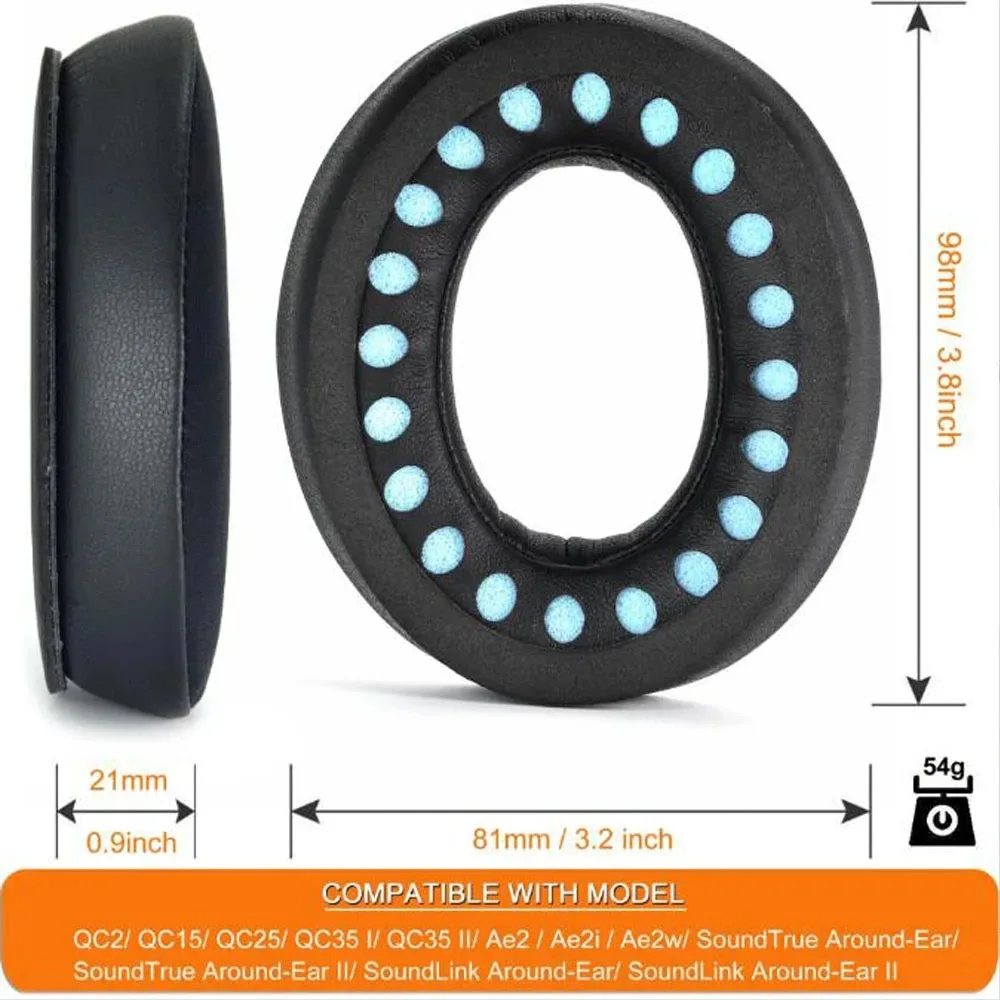 Cooling Gel Earpads for Bose QC35 ii QC15 QC25 AE2 AE2i AE2w SoundTrue SoundLink Around-Ear Replacement Ear Pads Cushions Cover
