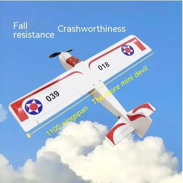New Devil X110 Rc 6-Channel Epo Anti Fall Body 900mm Model Airplane Assembly Entry-Level Fixed Wing Remote Control Toy ﻿ 2