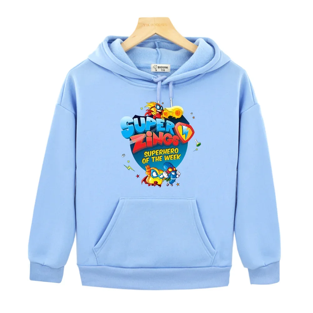 Super Zings Superzings Cartoon Felpe Sudaderas Manica Lunga Ragazzi Ragazze Felpe Invernali Con Cappuccio Soft Bambini Abbigliamento Kawaii