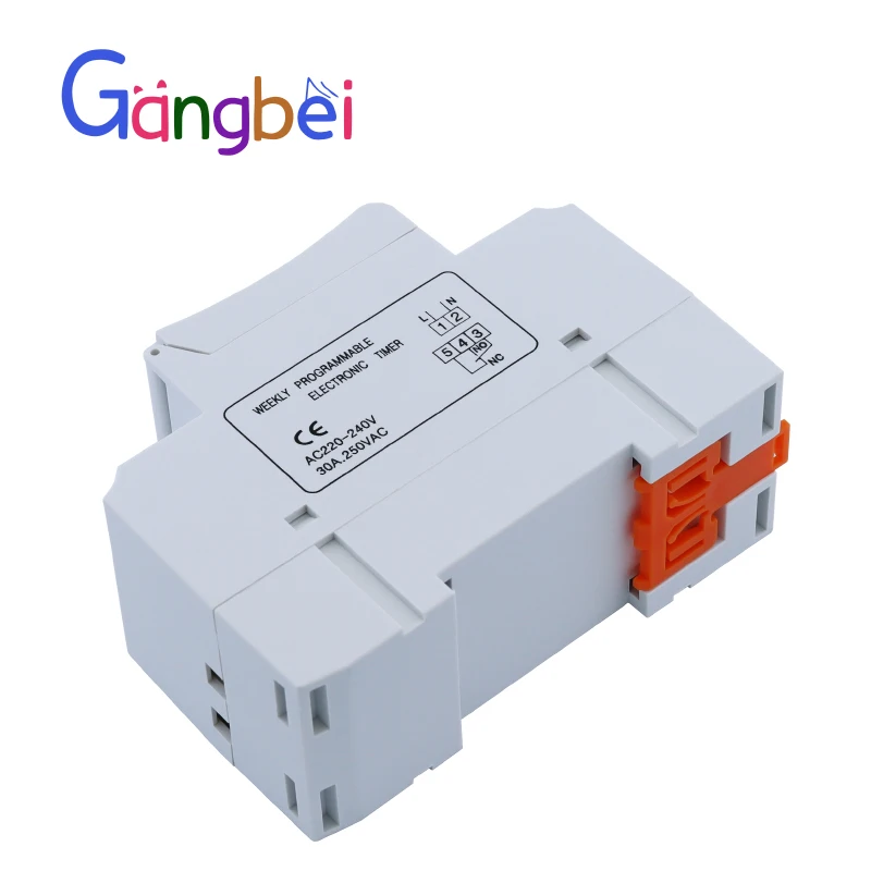 Weekly 7 Days Programmable Digital TIME SWITCH Relay Timer Control AC 220V 230V 110V DC24V 12V THC30 30A Din Rail Mount 3