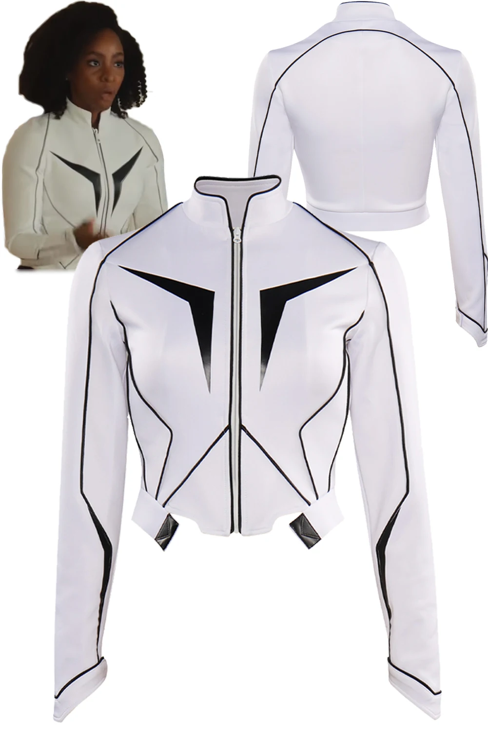 

Monica Cosplay Fantasy Tops TV Female Superhero Costume Set Halloween Carnival Suit For Disguise Ladies Women Adult