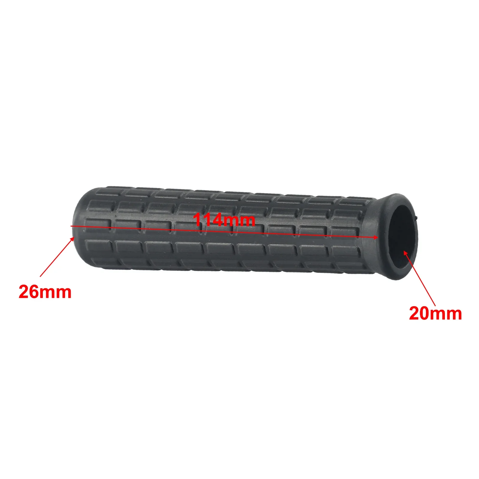 Manijas Goma Para Carretilla - 4 Unidades Antideslizantes - Repuesto Universal 114x20mm Negro