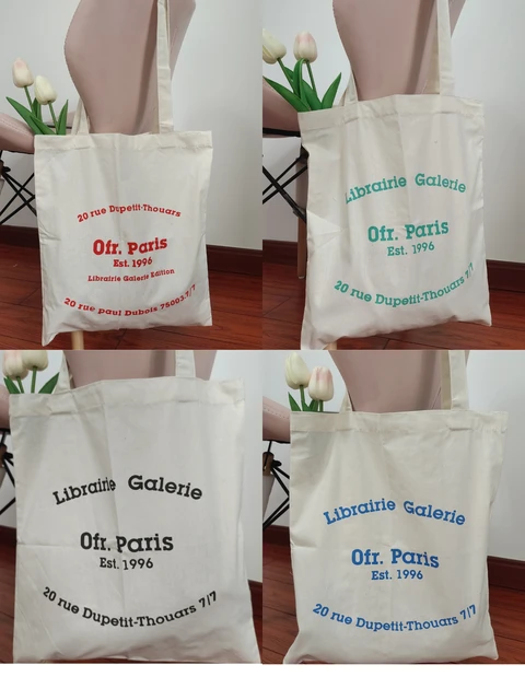 Paris Women Cotton Canvas Shoulder Bags 3D Merci French Print Eco Cloth  Grocery Shopping Bag Books Handbag Female Casual Tote - AliExpress