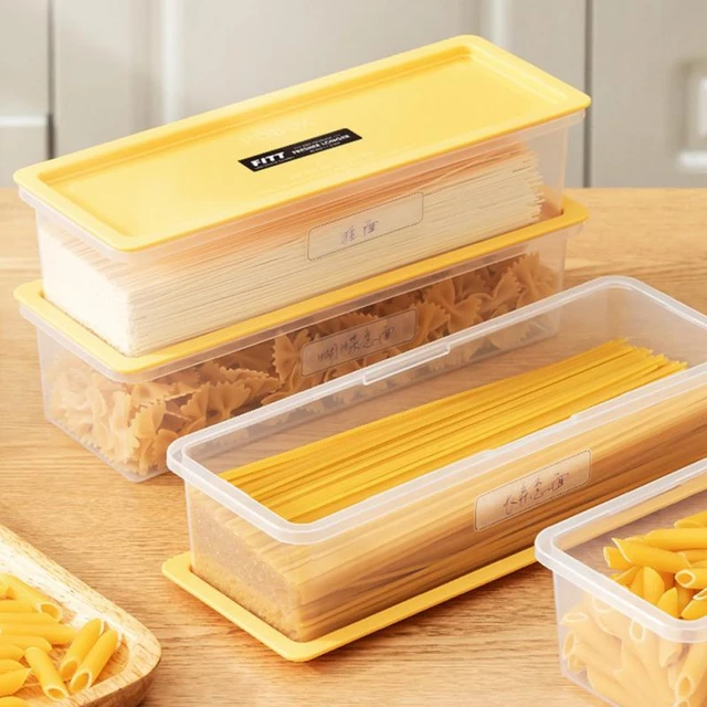 Contenitore per Spaghetti da cucina contenitore per la conservazione dei  cereali per uso domestico con coperchio scatola per Spaghetti contenitore  per alimenti da cucina - AliExpress