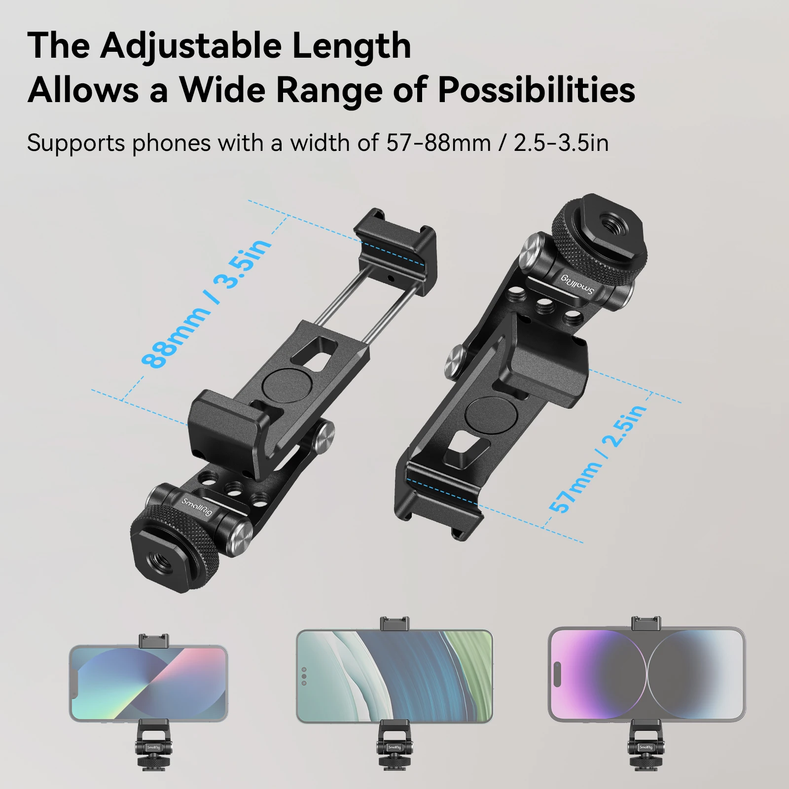 Phone Support for DJI Stabilizers, Adjustment Phone Mount Adapter for DJI RS3/RS