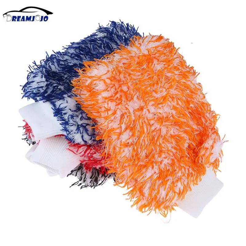 

Auto Care Double-faced Glove Car Wash Microfiber Chenille Gloves Thick Auto Cleaning Mitt Wax Detailing Waterproof Brush