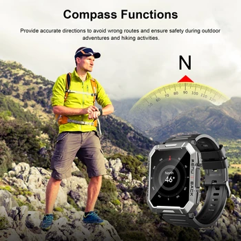 Blackview W60 2024 New Smartwatch 2.01'' HD Display TFT Rugged Smart Watch for Outdoor With Emergency Lighting Bluetooth Calling 6