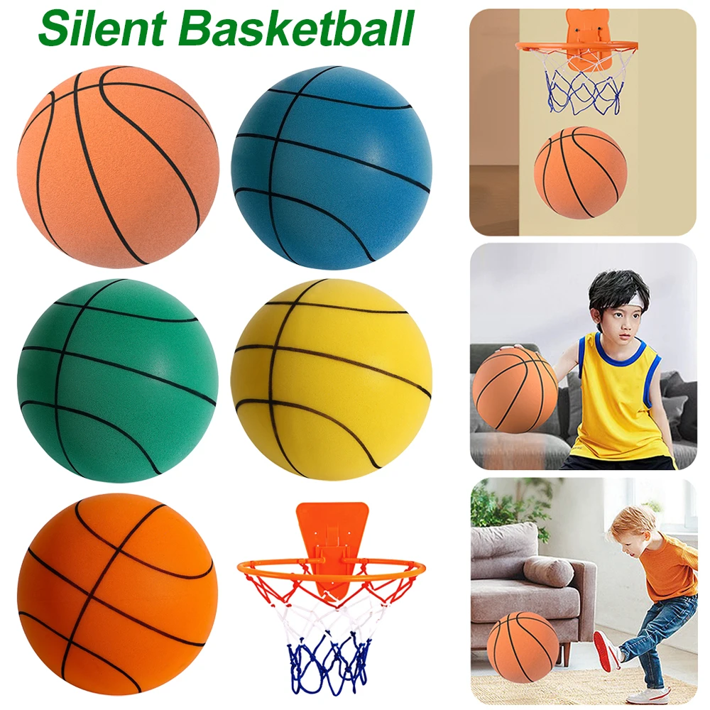 Silent Bounce Ball brinquedo ao ar livre para crianças, interação  pai-filho, basquete silencioso, poliuretano, elasticidade moderada -  AliExpress