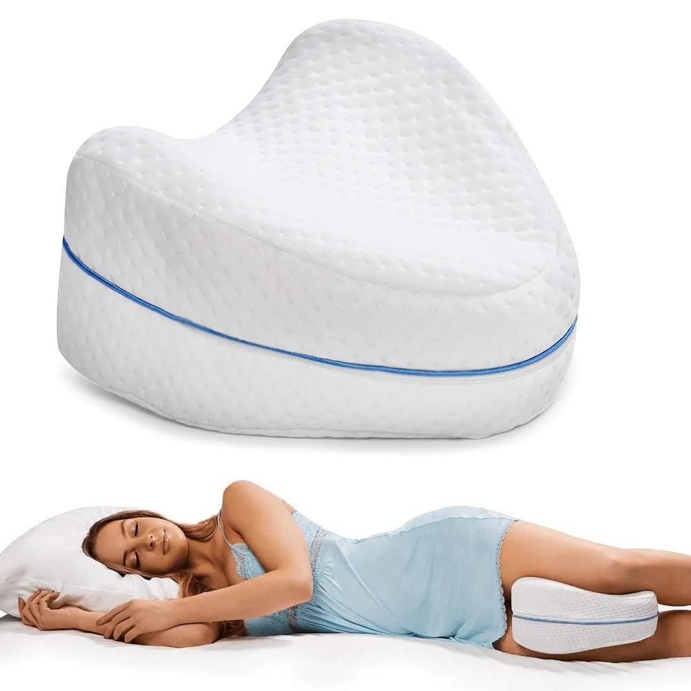 PILLOWS WITH A PURPOSE Sciatica Nerve Pain Relief Pillow Hypoallergenic  Saddle Shaped Cushion with Cover