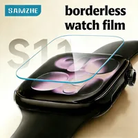 SAMZHE Protecteur d'écran pour Apple Watch série 11/10/9/8/7/6 SE/SE2/SE3 40MM-46MM, film de protection à couverture complète en verre trempé 1