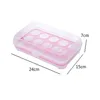 Single Layer Refrigerator Food 15 Eggs Airtight Storage Container Plastic Box 6