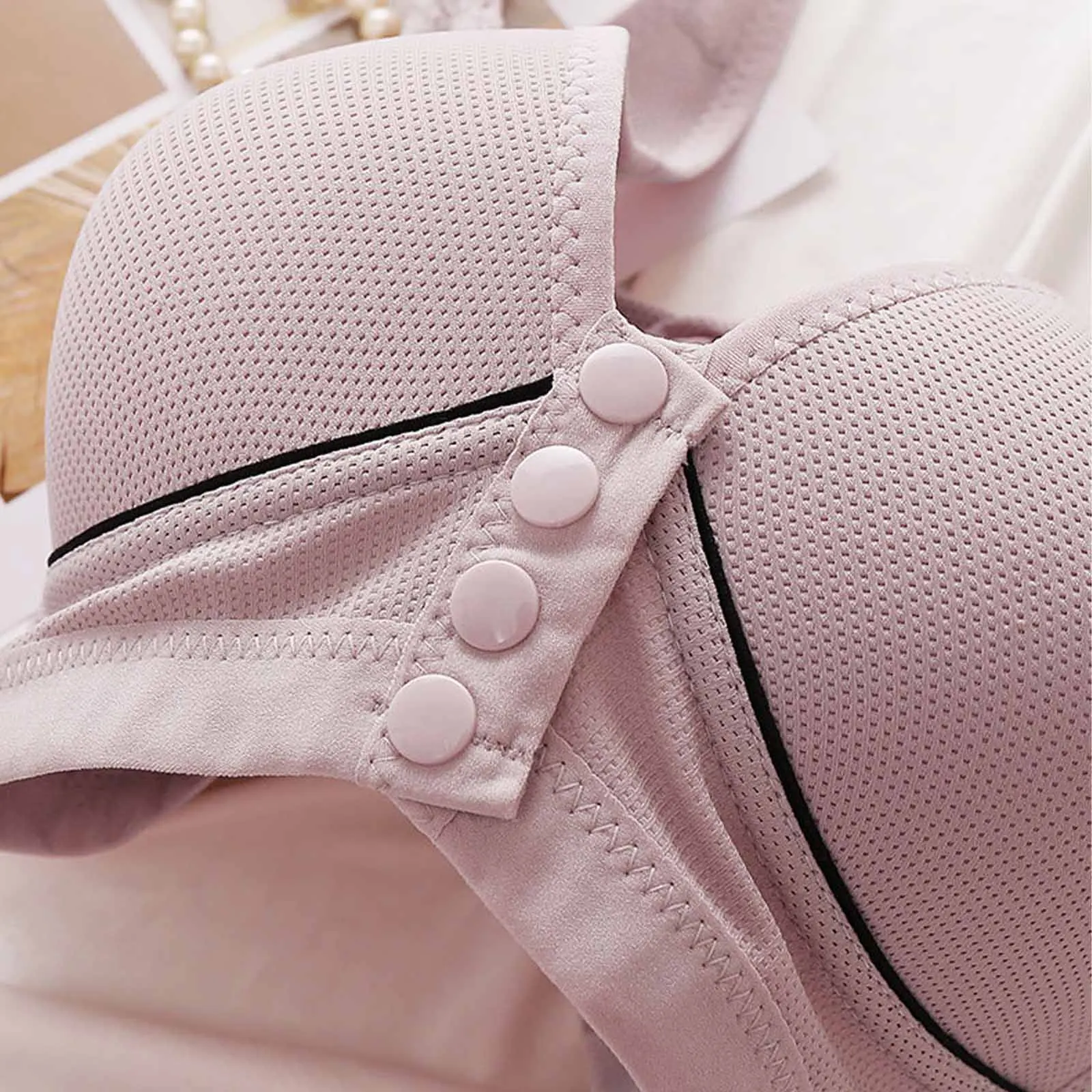 Front Open Maternity Nursing Bra Plus Size Mother Pregnant Women Underwear Cotton Breast Feeding Bras Wire Free Pregnancy Clothe 5