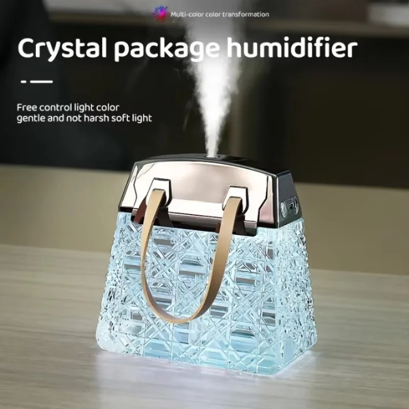 Kristallbeutel-Luftbefeuchter, 300 ml, USB wiederaufladbar, Aromadiffusor, ätherische Öle, Farblichter, Nebelsprüher für Zuhause, Schlafzimmer, Geschenk
