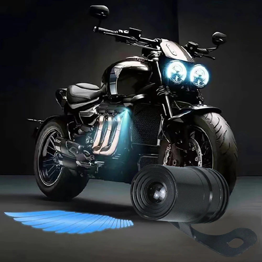 Motorcycle LED Lights Motorcycle Accessories 2 PCS Motorcycle LED Underbody Light Projector Ghost Angel Wings