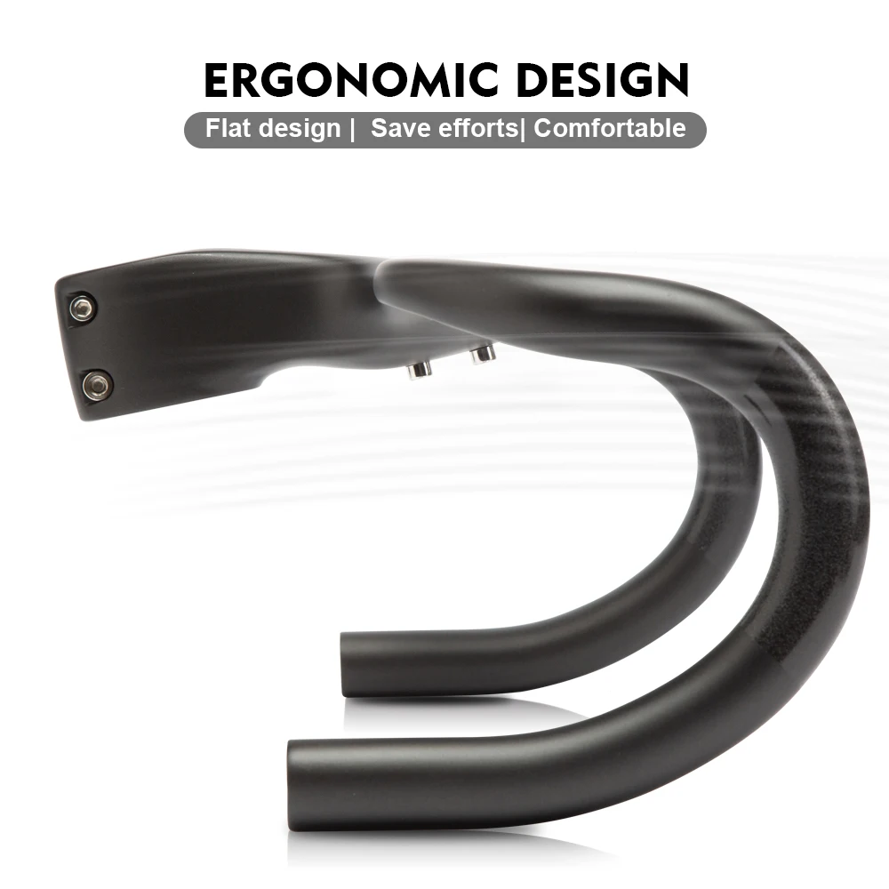 RXL SL Integrated Carbon Fiber Road Bike Handlebar 1-1/8" 400/420/440mm Ultralight Drop Handle Bar with Bicycle Stem,carbon fiber bicycle handlebar