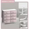 Dresser with 8 Fabric Bin Drawers Kids Bedroom Storage Chest Multipurpose Lightweight Easy Assembly Playroom Organizer 5