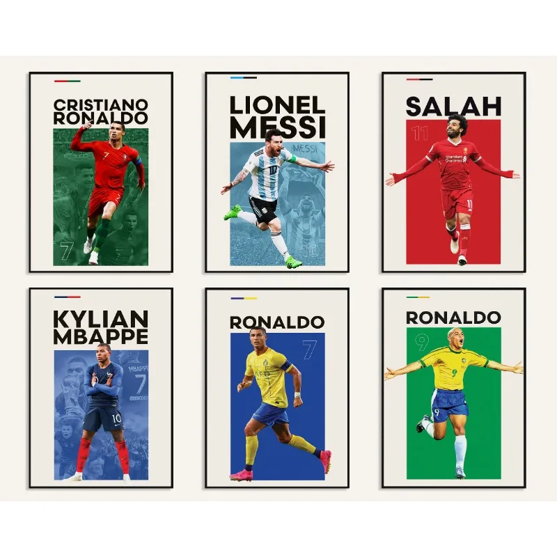Description Picture 3 of itemFootball Celebrity RRonaldo DDrogba GGavi MMessi Gift Sport Poster and Canvas Printing Wall Art Picture for Fans Room Home Decor