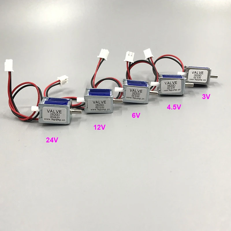 DC 3V/4 5 V/ 6V/ 12V/ 24V Электрический микро электромагнитный клапан N/C нормально закрытый