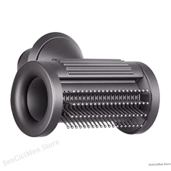 Enhanced Automatic Curling Nozzle Hair Dryer Accessory with Cylinder Comb Attachment (Anti-Flying-Gray)