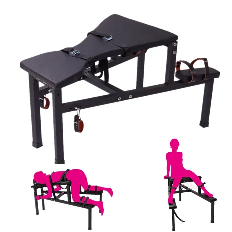 Adult Sex Game Body Bondage Bed Large Size Sex Chair for Women Men Slave Training Chair Forced Orgasm Aid SM Furniture