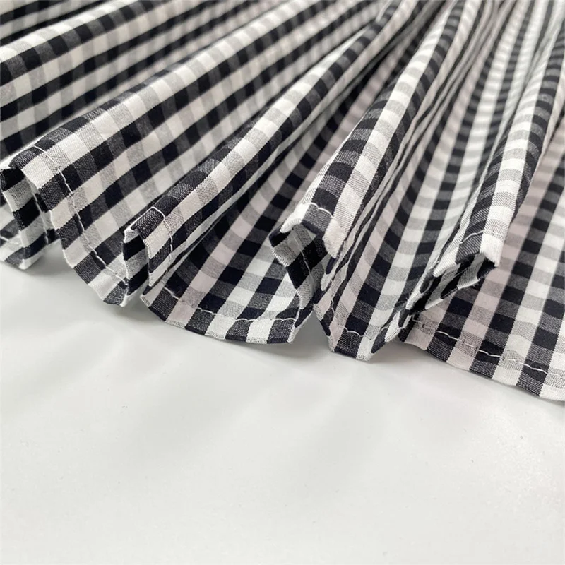 Yeezzi 2025 New Fashion Plaid Lapel Shirt Dress Women Ruffle Sleeves Buttoned Pockets Front-slit High Waist Elegant Maxi Dresses 6